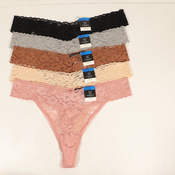 Bundle of 5 INC Neutral Lace Panties Size XL - Picture 1 of 4